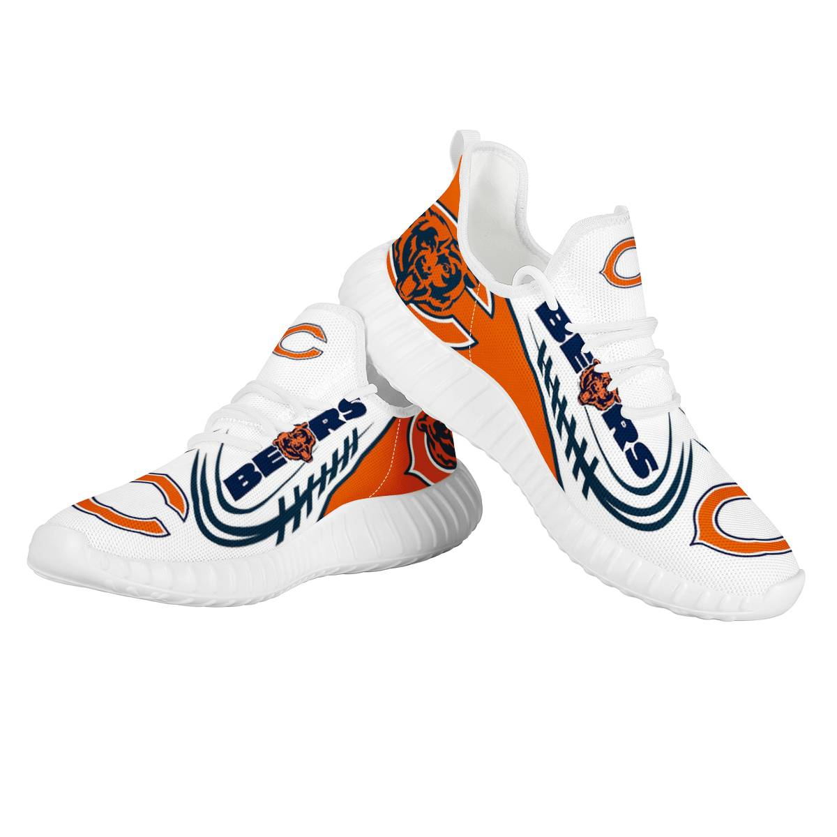 Men's Chicago Bears Mesh Knit Sneakers/Shoes 013